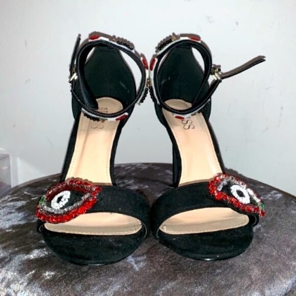redkiss black embellished makeup lover heels size 9. - Picture 3 of 10